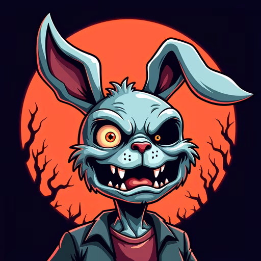 Halloween Rabbit Illustration