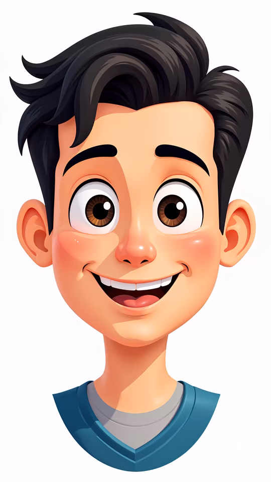 Happy Cartoon Character