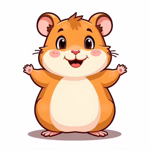 Happy Hamster Illustration