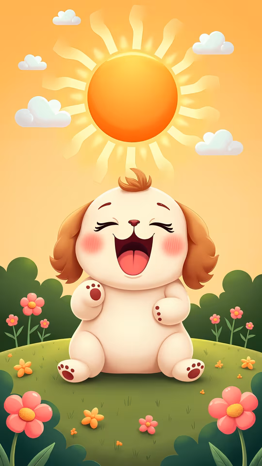 Happy Puppy Illustration