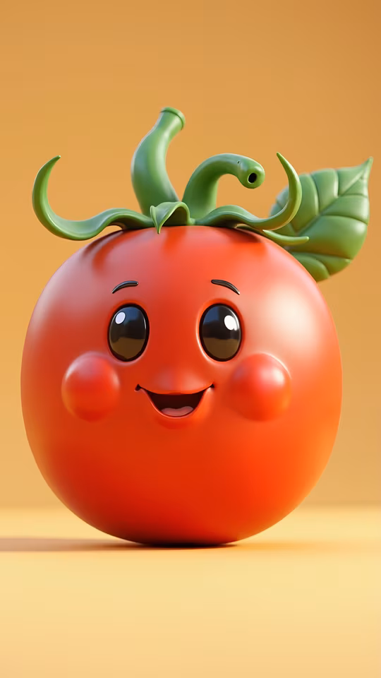 Happy Tomato Illustration