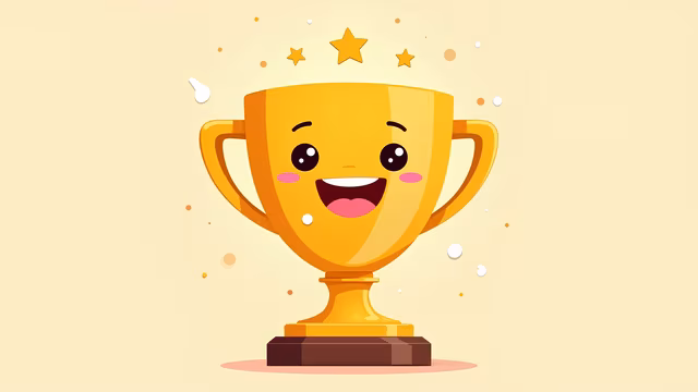 Happy Trophy Illustration