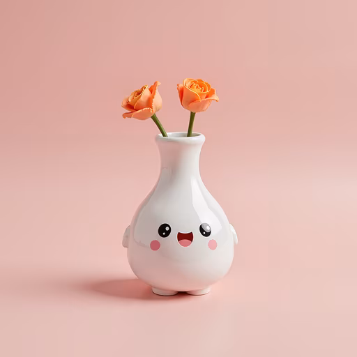 Happy Vase with Roses