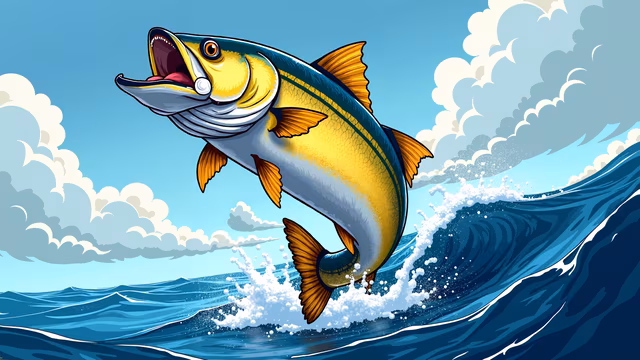 Leaping Fish Illustration