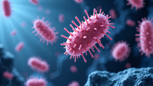 Microscopic Bacteria Illustration