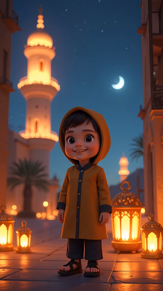Nighttime Lanterns Illustration