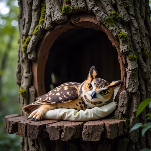 Owl in Treehouse