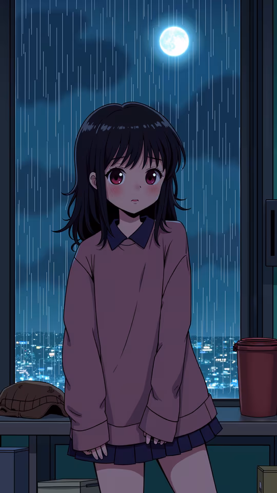 Rainy Night Illustration