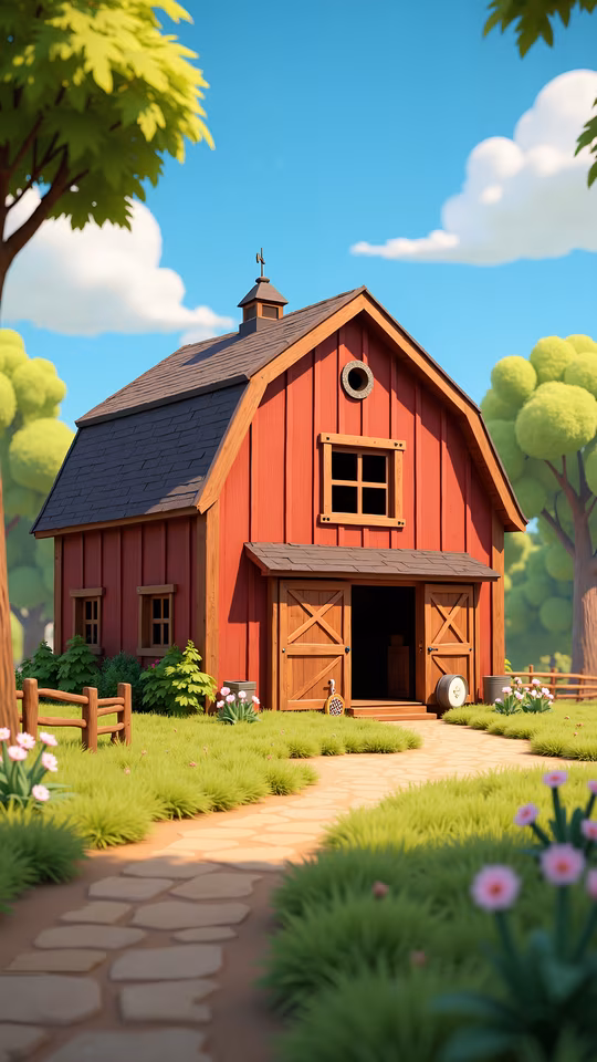 Red Barn Illustration