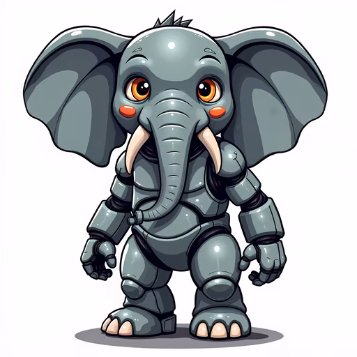 Robot Elephant Illustration