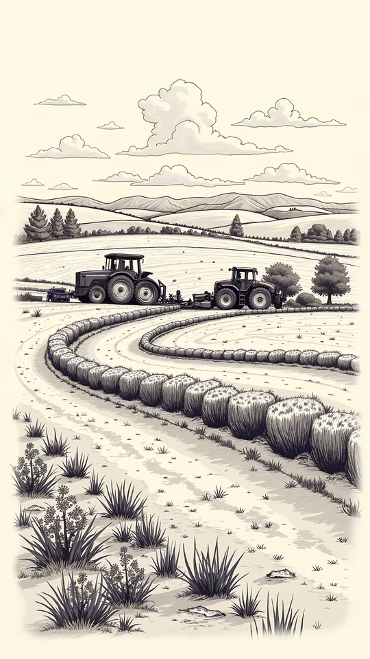 Rural Harvest Illustration
