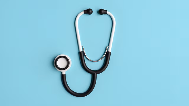 Stethoscope on Light Blue Background