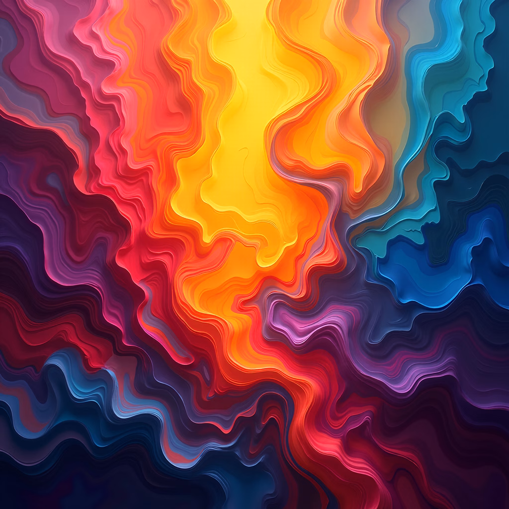 Vibrant abstract waves in a dynamic color blend.
