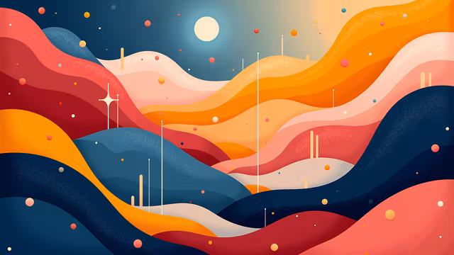 Abstract Landscape Illustration