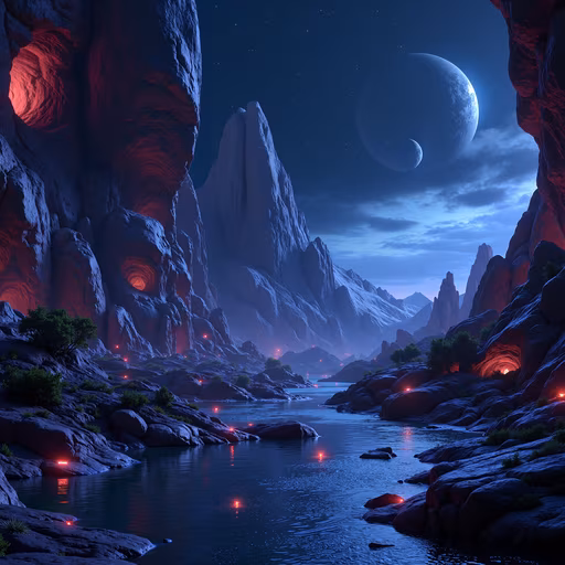 Alien Landscape Illustration