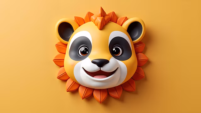 Cartoon Lion Head