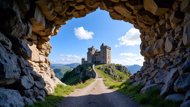 Castle Through the Stone Arch