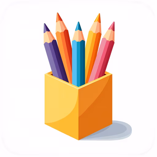 Colorful Pencils in a Box