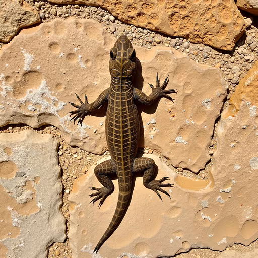 Desert Lizard on Rocks