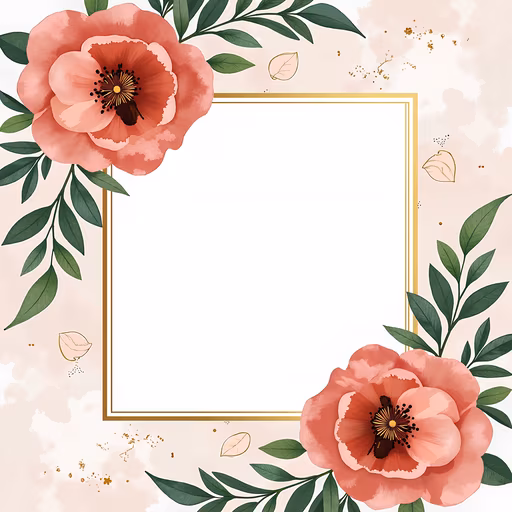 Floral Frame Illustration