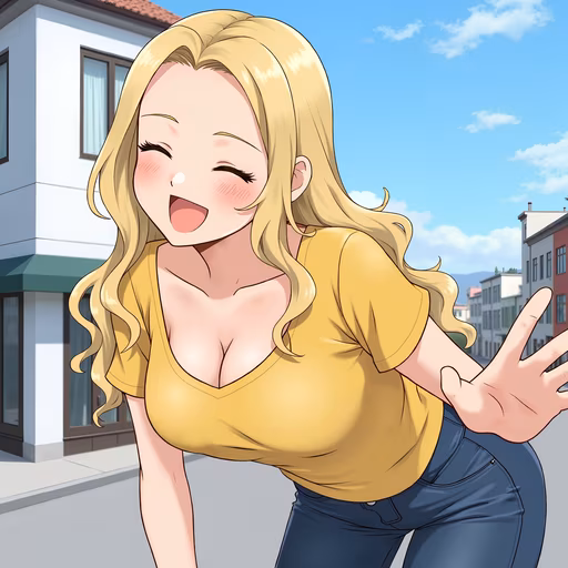 Happy Cartoon Girl