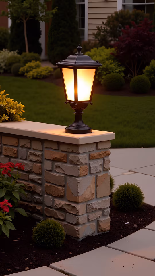 Lantern on Brick Wall