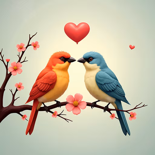 Love Birds Illustration