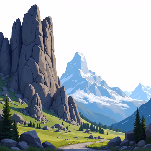 Mountain Landscape Illustration