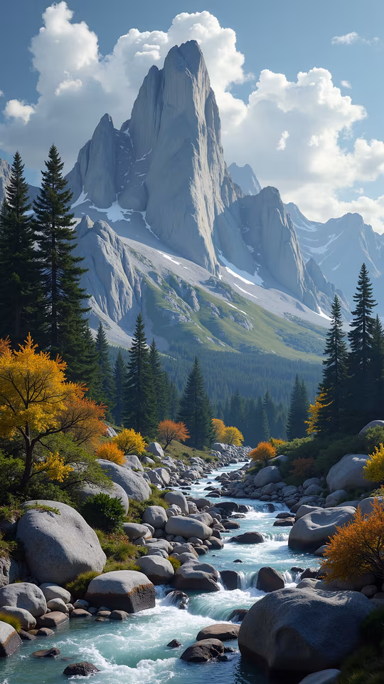 Mountain Landscape Illustration