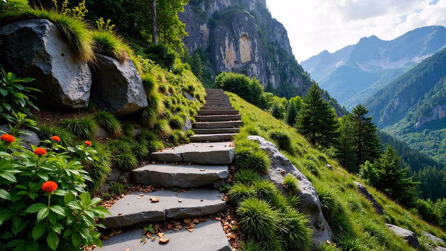 Mountain Pathway Illustration