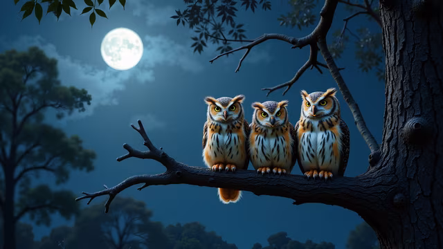Owls on a Branch