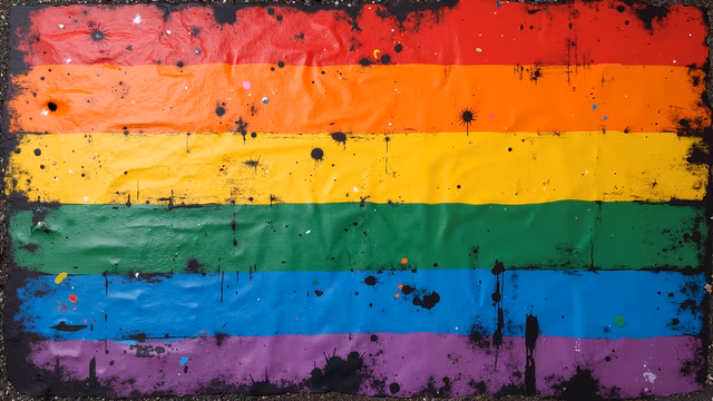 Rainbow Flag Graffiti