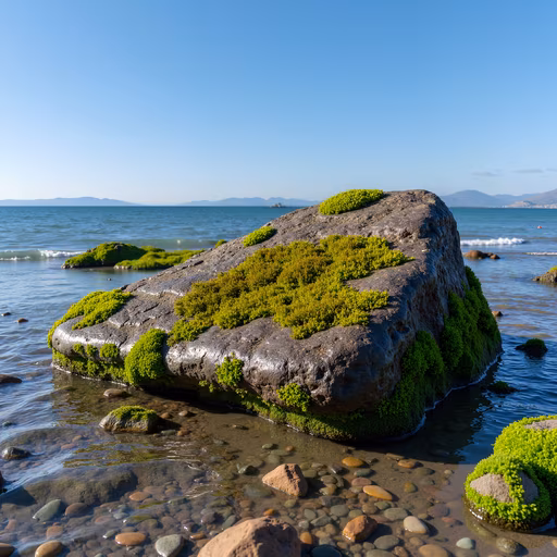 Rock Covered in Moss