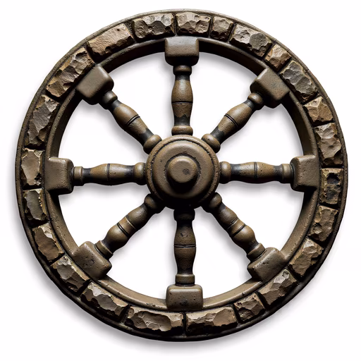 Rusty Wheel Illustration
