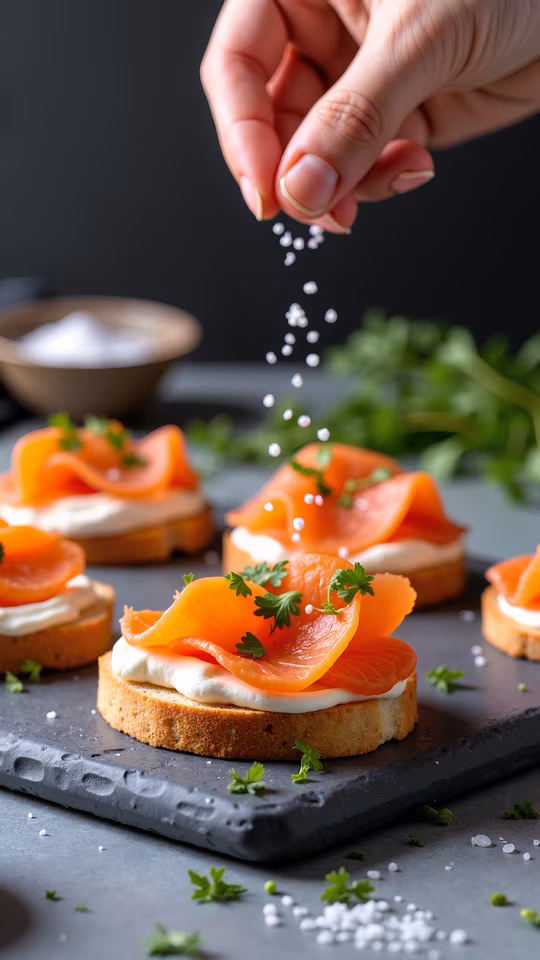 Salmon Crostini with Salt