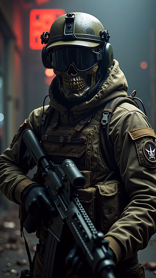 Skull Soldier Illustration