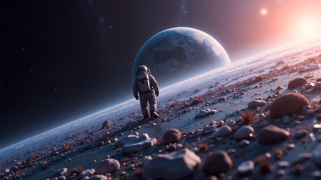 Space Odyssey: Astronaut on Alien Planet