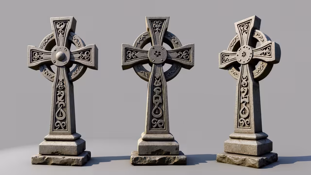Stone Celtic Crosses