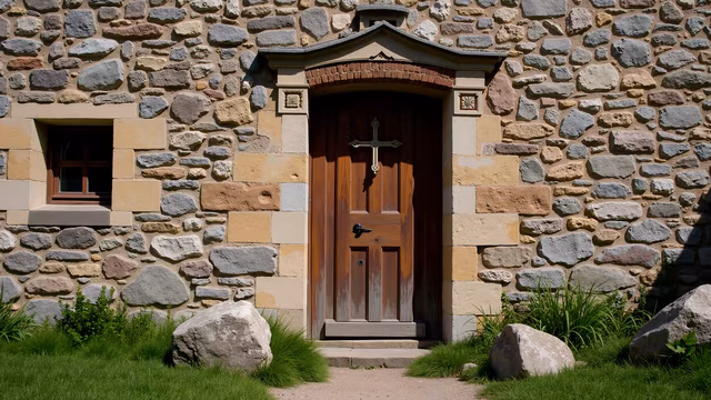 Stone Church Door