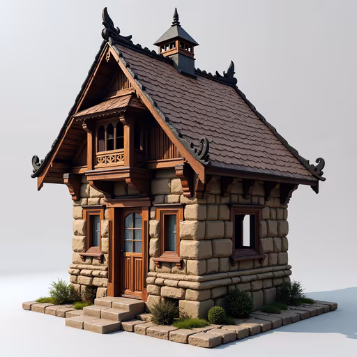 Stone Cottage Illustration