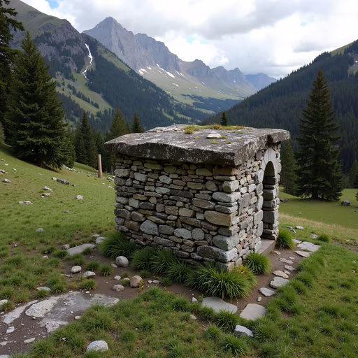 Stone Shelter in the Mountains