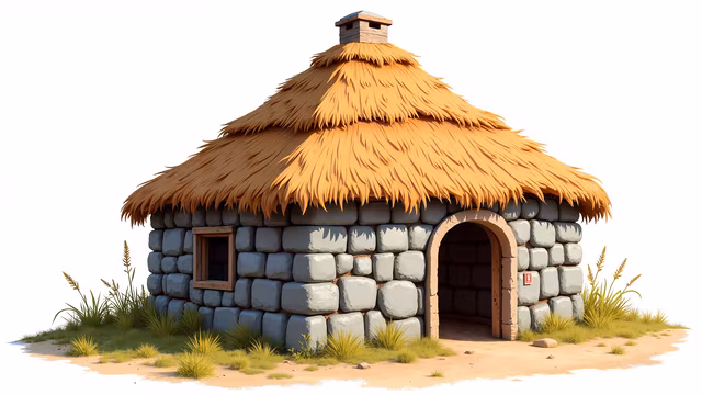 Thatched Hut Illustration
