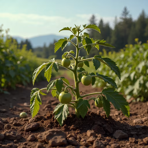 Tomato Plant in Soil