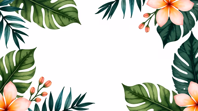 Tropical Floral Frame