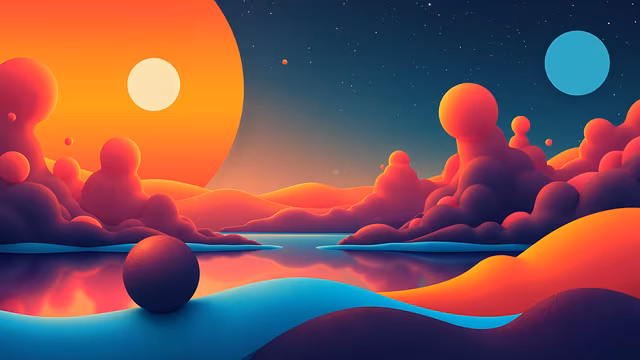 Abstract Landscape Illustration