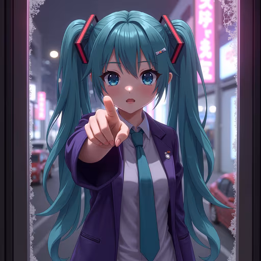 Anime Girl Pointing