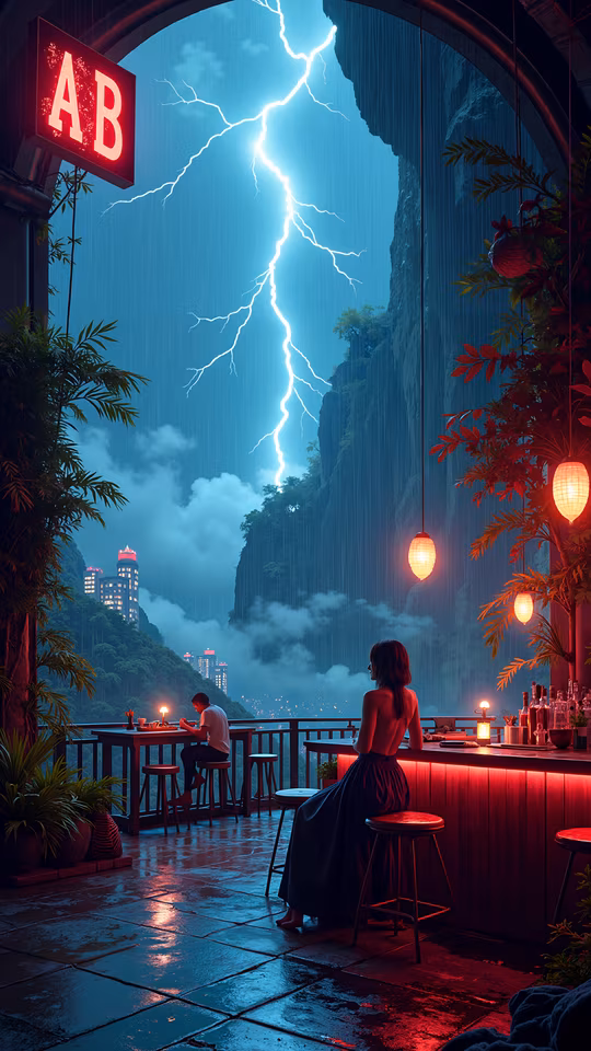 Bar Under Thunderstorm