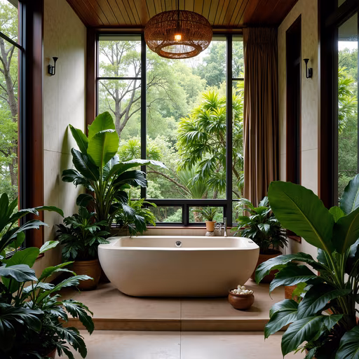 Bath with Nature View