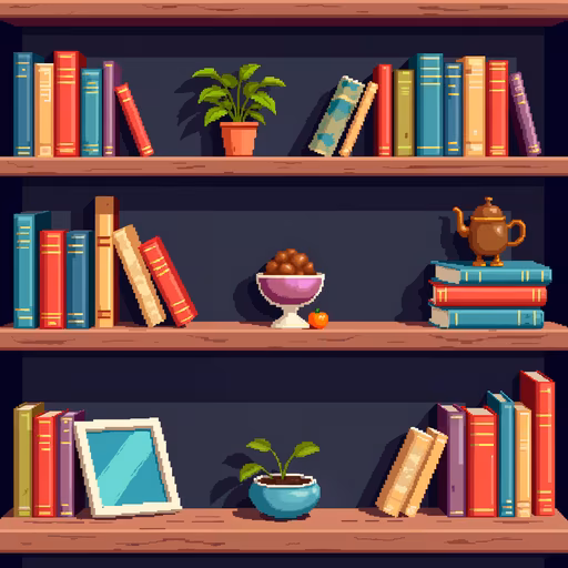 Bookshelf Illustration