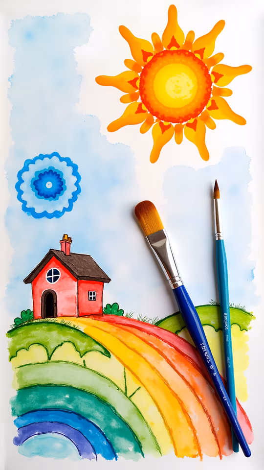 Bright Rainbow Illustration